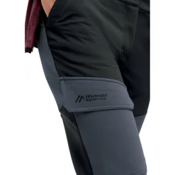 Maier Sports - Women's Fleeceflex - Trekkinghose Black / Graphite Clearance