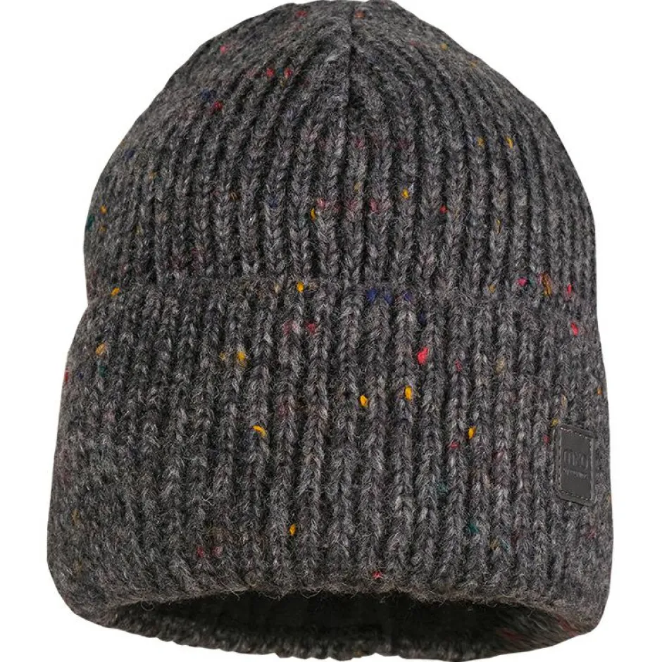 maximo - Girl-Beanie Effektgarn Jerseyfutter mit Umschlag - Mütze