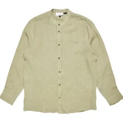 Mazine Shirts, Hemden & Longsleeves|Alltagsbekleidung-- Stand Collar Linen Shirt - Hemd
