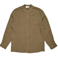 Mazine Shirts, Hemden & Longsleeves|Alltagsbekleidung-- Stand Collar Linen Shirt - Hemd