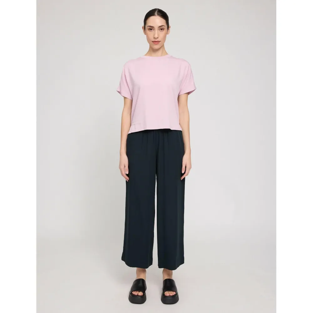 Mazine - Women's Crew Neck Viscose Blouse - Bluse