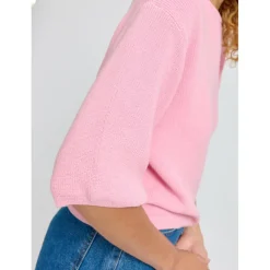 - Woen' Haf eeve Knit Juper - Puover < Mazine New