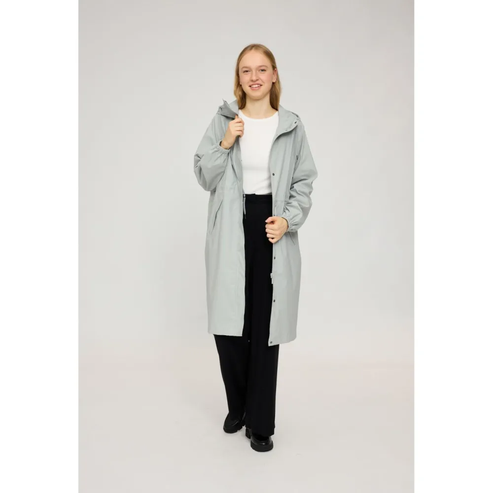- Woen' Overized Rain Coat Recyced Fabric - ante < Mazine Sale