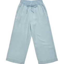 - Woen' Wide eg Deni Pant with Bet - Freizeithoe < Mazine New