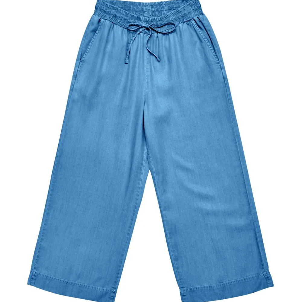 - Woen' Wide eg Deni Pant with Bet - Freizeithoe < Mazine New