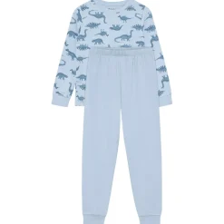 Minymo - Kid's Pyjamas L/S Set AOP 134258 - Alltagsunterwäsche Niagara Mist Discount