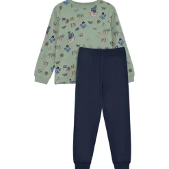 Minymo Alltagsbekleidung|Unterwäsche-- Kid's Pyjamas L/S Set AOP 134260 - Alltagsunterwäsche Lily Pad