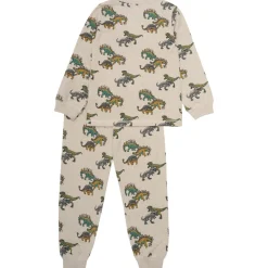 Minymo - Kid's Pyjamas L/S Set AOP No. 134066 - Schlafanzug Beige Melange Outlet