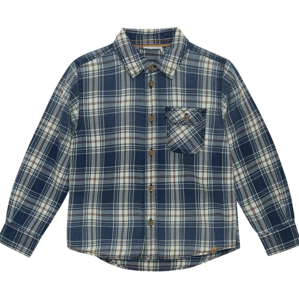 Minymo - Kid's Shirt L/S Check - Hemd China Blue New