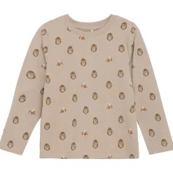 Minymo Shirts, Hemden & Longsleeves|Pullover & Hoodies-- Kid's T-Shirt L/S AOP No. 134004 - Longsleeve Oxford Tan