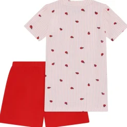 Minymo - Kid's T-Shirt+Short Set AOP 124383 - Overall Peach Blush Clearance