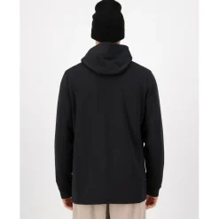 Mons Royale Jacken|Wanderbekleidung-- Arcadia Merino Fleece Hoody - Fleecepullover Black