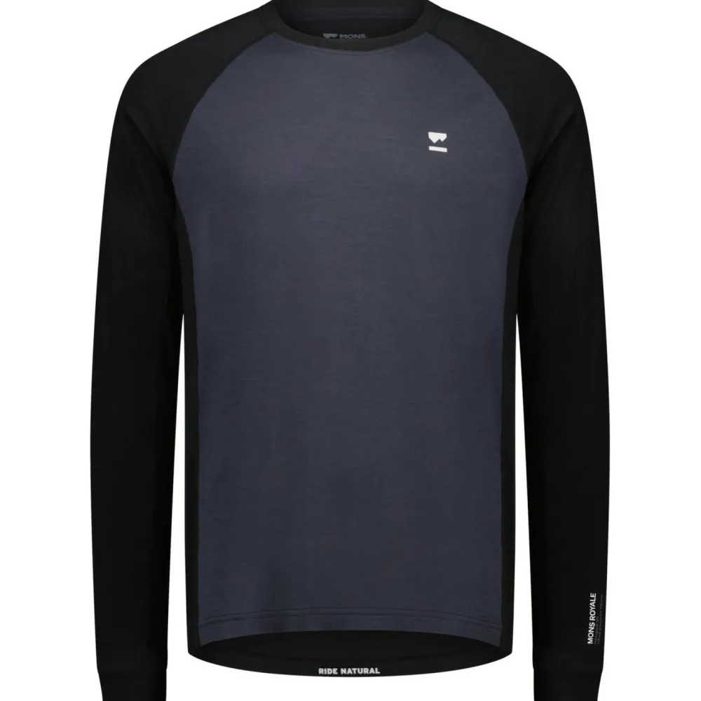 Mons Royale - Tarn Merino L/S - Merinolongsleeve 9 Iron / Black New
