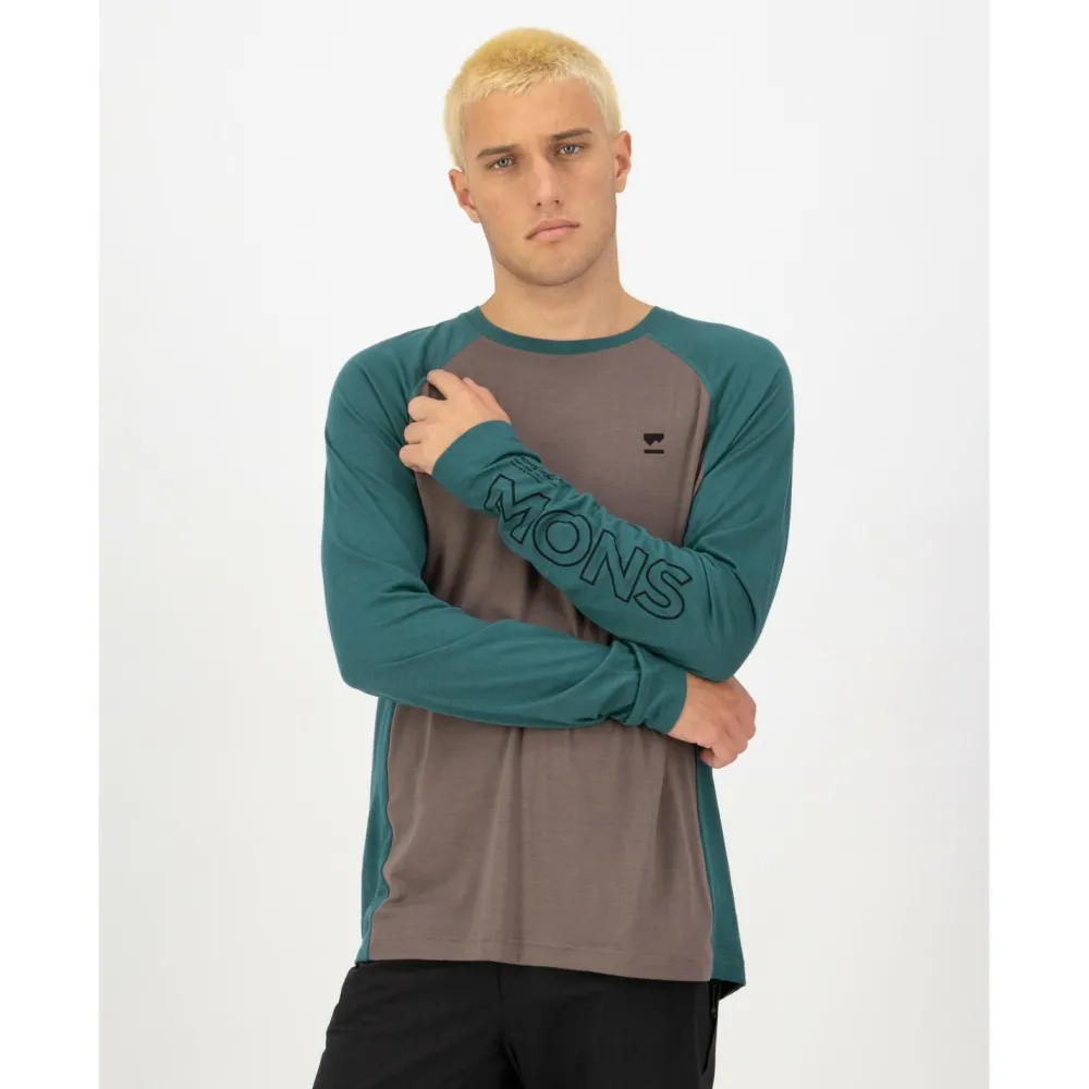 Mons Royale - Tarn Merino L/S - Merinolongsleeve 9 Iron / Black New