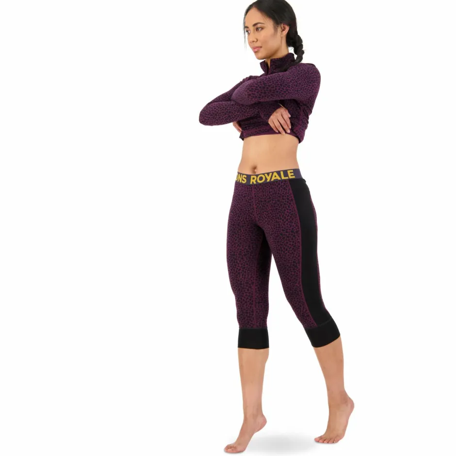 Mons Royale Skibekleidung|Merinounterwäsche-- Women's Cascade Merino Flex 200 3/4 Legging - Merinounterwäsche