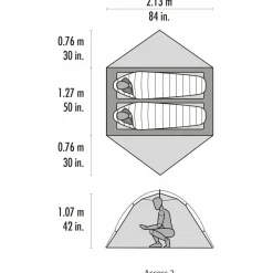 MSR - Access 2 Tent - 2-Personen Zelt Green Clearance