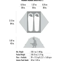 MSR - Hubba Hubba Bikepack 2 - 2-Personen Zelt Green Sale