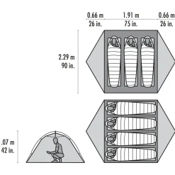 MSR - Hubba Hubba LT 3 Person - 3-Personen Zelt