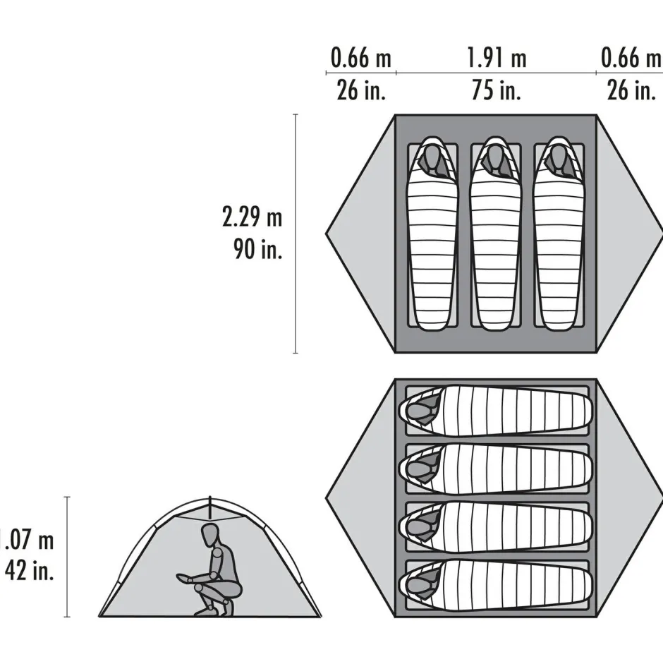 MSR - Hubba Hubba LT 3 Person - 3-Personen Zelt
