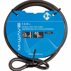 M-Wave Fahrradzubehör|Fahrradschlösser-- Absperrkabel S 8.18 L - Fahrradschloss Black