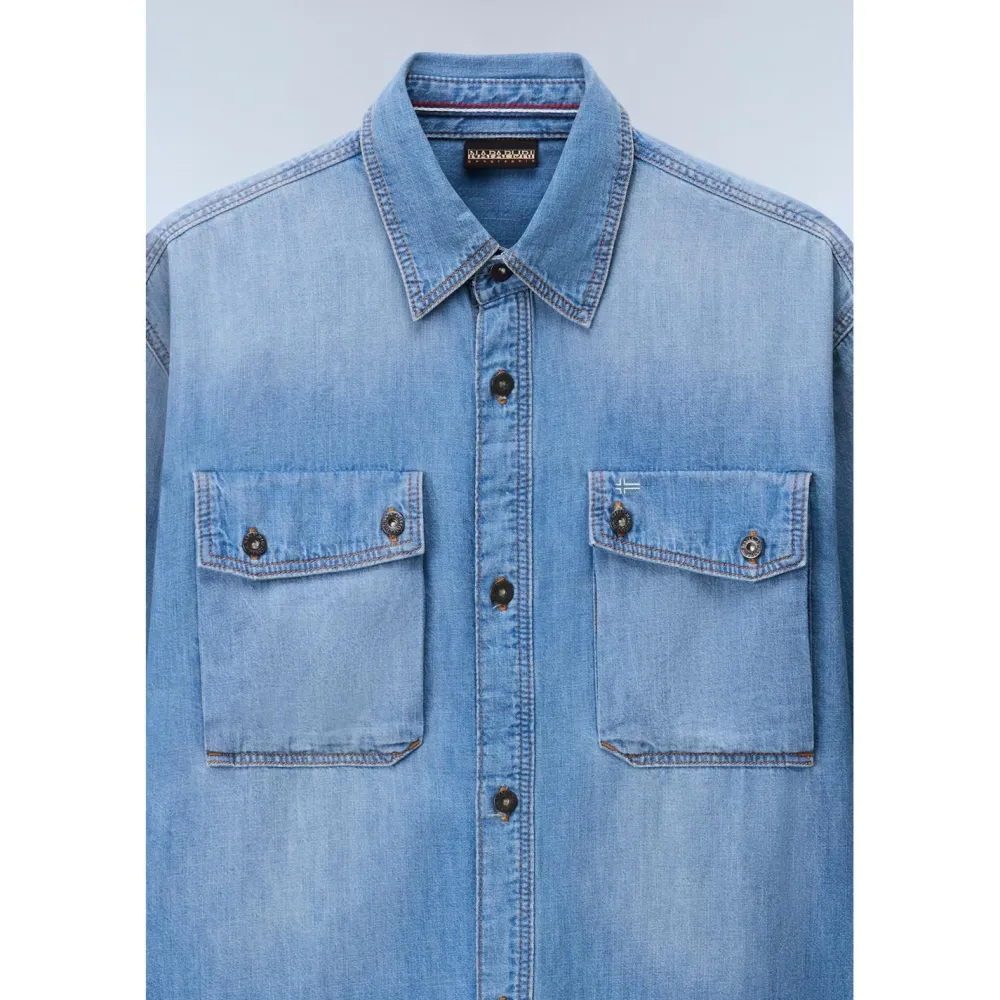 Napapijri - O-Kiene L/S - Hemd Denim Hot