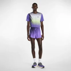 New Balance - RC Ultra Light Printed Short 3'' - Laufshorts Electric Purple Online