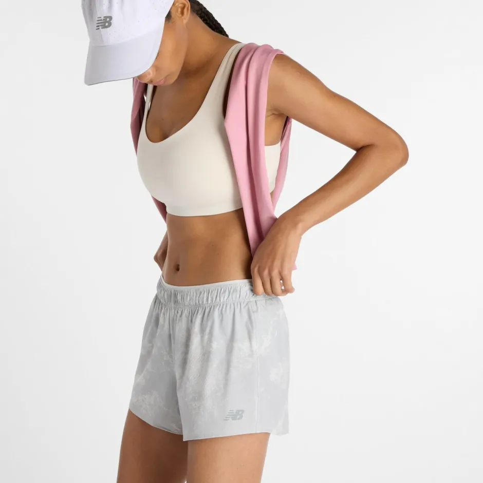 New Balance Laufbekleidung|Hosen-- Women's RC Printed Short 3'' - Laufshorts Grey