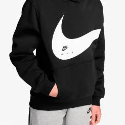 Nike Laufbekleidung|Shirts, Hemden & Longsleeves-- Kid's NSW Club BRND NRG Top - Laufshirt Black / White