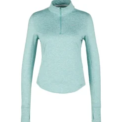 Nike Laufbekleidung|Shirts, Hemden & Longsleeves-- Women's Swift Dri-Fit UV 1/2-Zip Running Top - Laufshirt Cannon / Heather / Reflective Silver