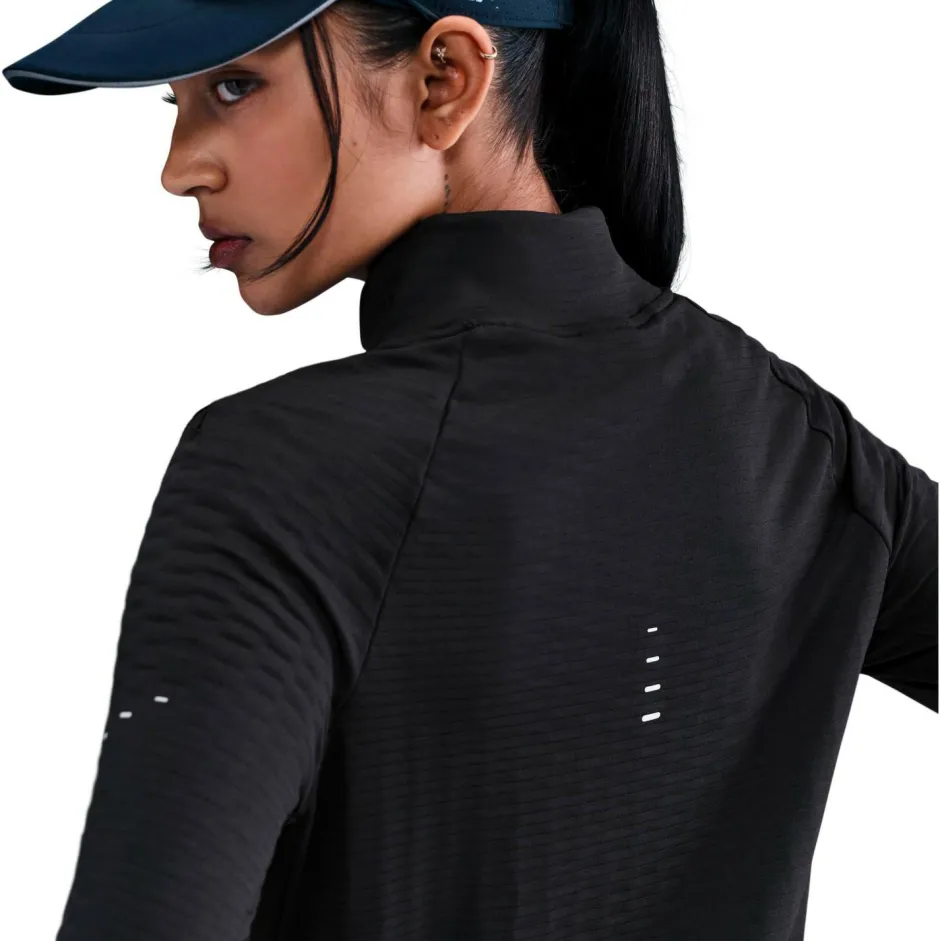Nike Laufbekleidung|Shirts, Hemden & Longsleeves-- Women's Swift Therma Fit Turtleneck Top - Laufshirt Black / Reflective Silver