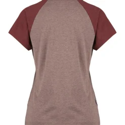 NIKIN - Women's TreeShirt Raglan Colorblock Coffee - Funktionsshirt Deep Maroon Melange / Astro Dust Melange Best