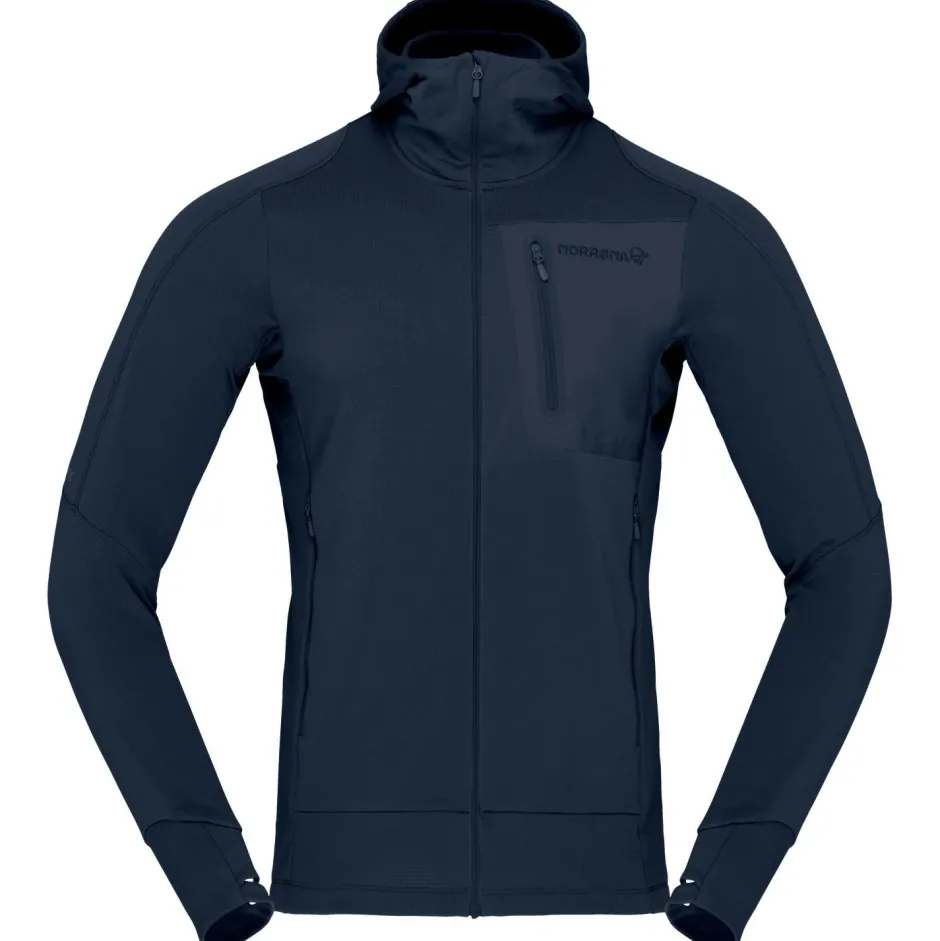 Norru00f8na Trekkingbekleidung|Jacken-Norrøna - Falketind Power Grid Hood - Fleecejacke