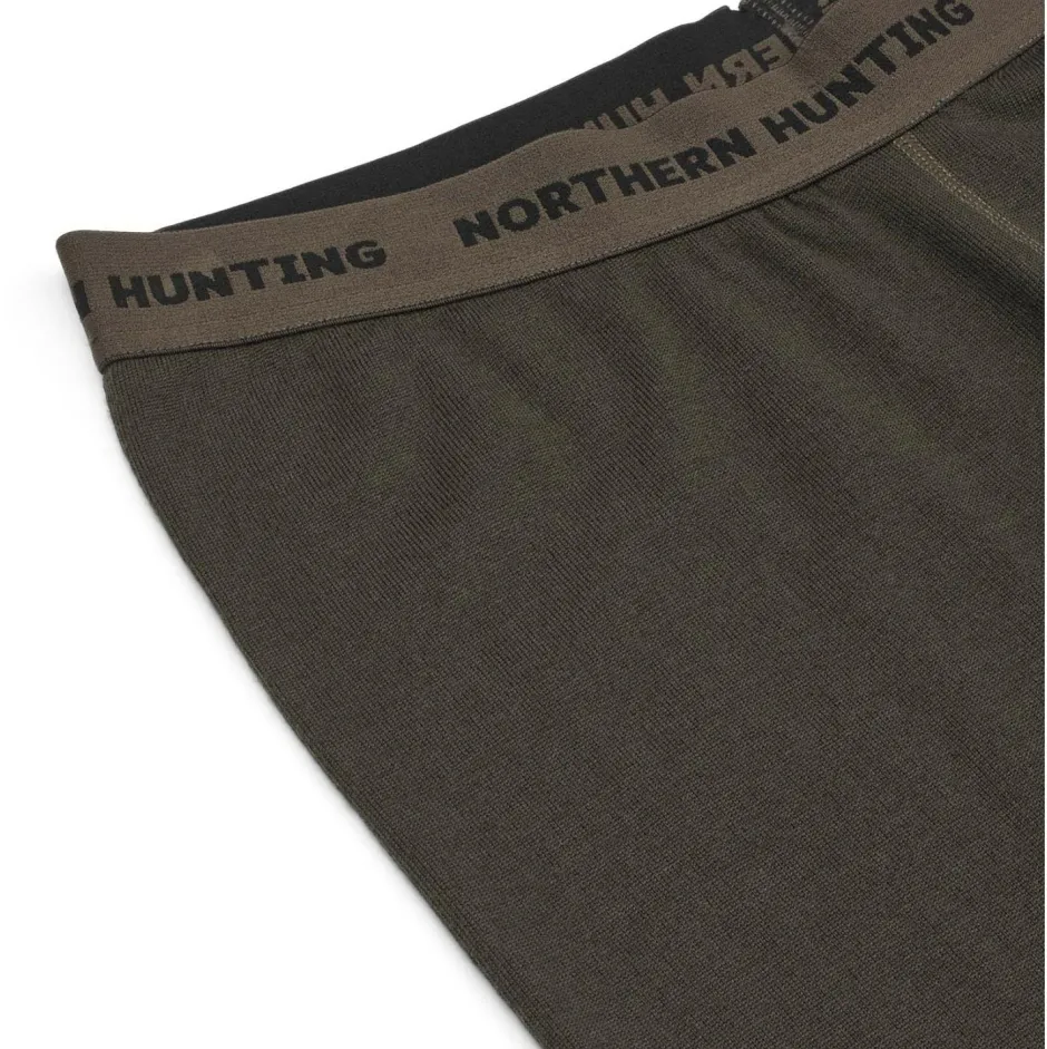 Northern Hunting Trekkingbekleidung|Merinounterwäsche-- Norr Fal - Merinounterwäsche Dark Green