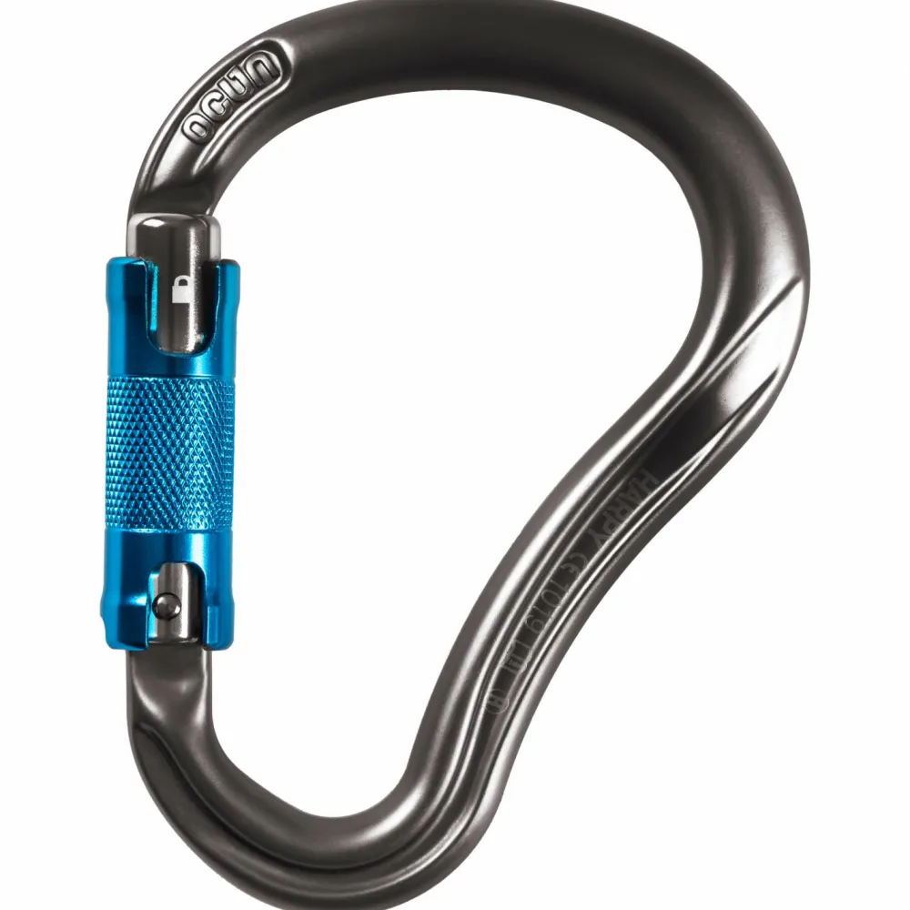 Ocun - Harpy HMS Tripple - HMS-Karabiner Anthracite / Blue Outlet