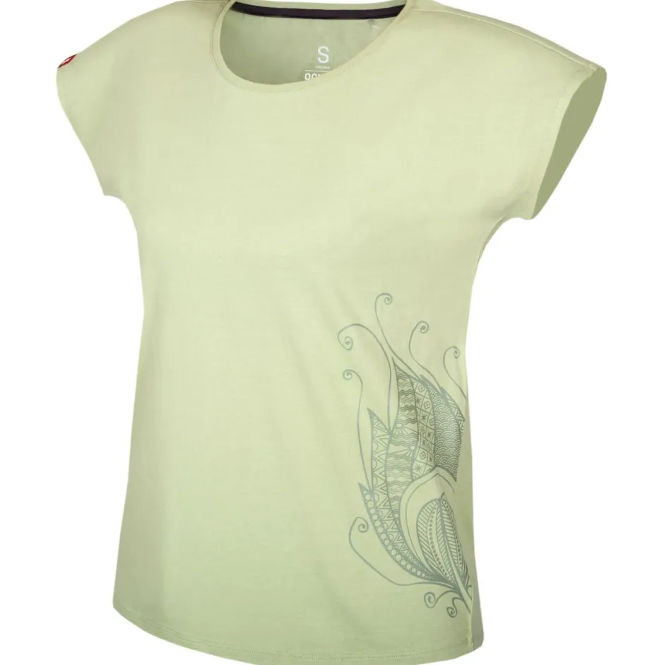 Ocun Alltagsbekleidung|Kletterbekleidung-- Women's Kimo T Blossom-Art - T-Shirt Green Soft