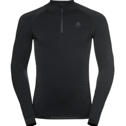 Odlo Skiunterwäsche|Unterwäsche-- Base Layer Top Turtle Neck L/S Half Zip Performa - Kunstfaserunterwäsche Black / New Odlo Graphite Grey
