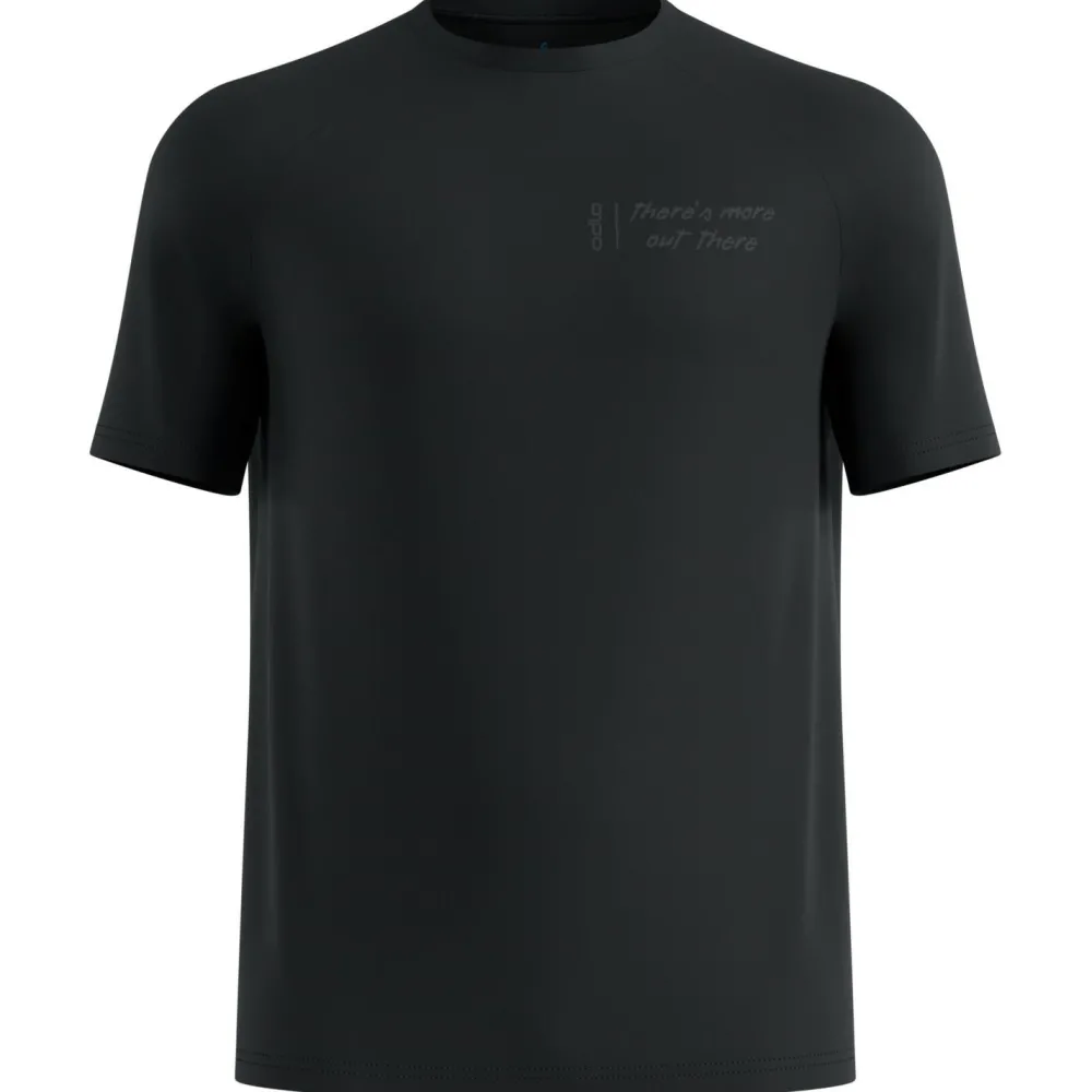 Odlo - Essential Print T-Shirt Crew Neck S/S - Laufshirt Black Hot