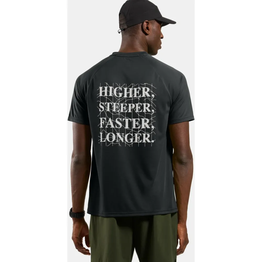 Odlo - Essential Print T-Shirt Crew Neck S/S - Laufshirt Black Hot