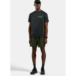 Odlo - Essential Print T-Shirt Crew Neck S/S - Laufshirt Black Hot