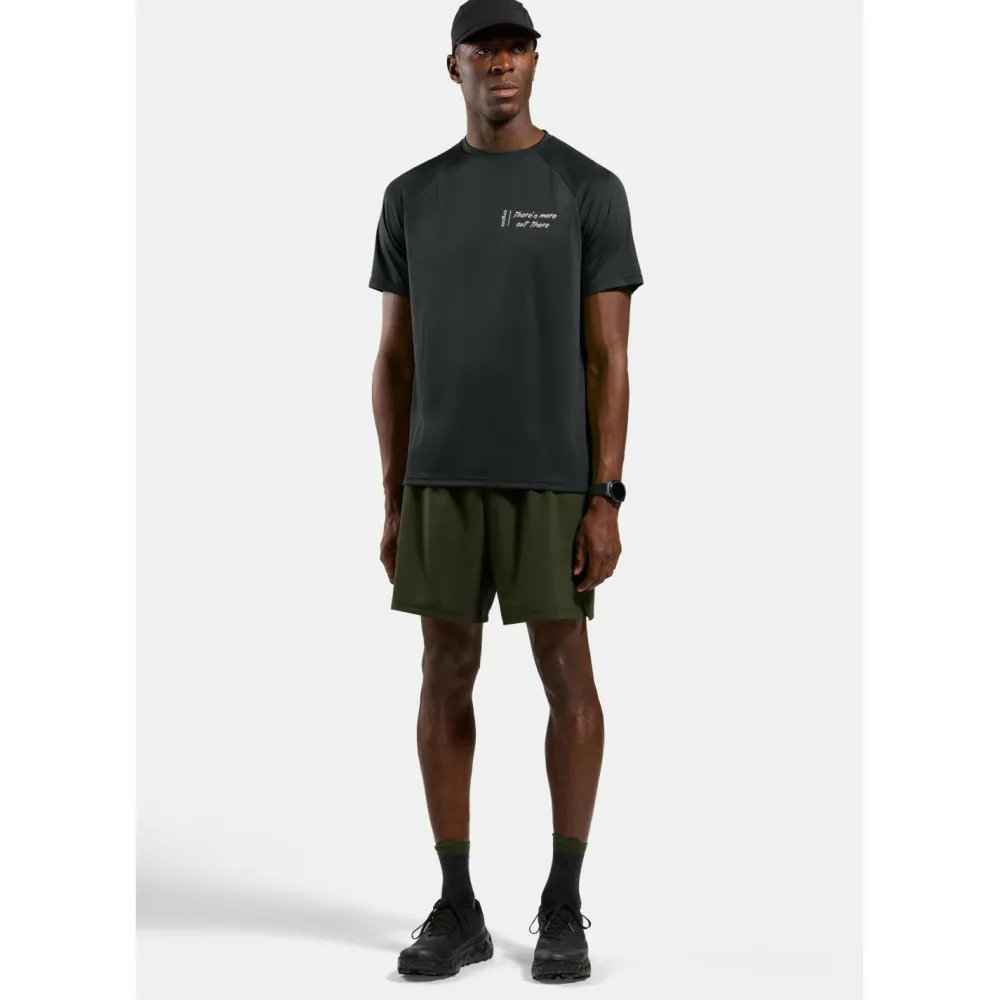 Odlo - Essential Print T-Shirt Crew Neck S/S - Laufshirt Black Hot