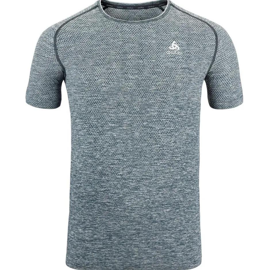 Odlo Laufbekleidung|Unterwäsche-- T-Shirt S/S Crew Neck Essential Seamless - Funktionsshirt Grey Melange II