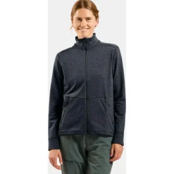- Woen' id ayer Fu Zip Grid Feece - Feecejacke < Odlo Clearance