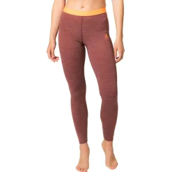 Odlo - Women's Natural Performance Wool 130 Base Layer Tights - Merinounterwäsche Spiced Apple Melange / Live Wire Hot