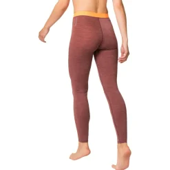 Odlo - Women's Natural Performance Wool 130 Base Layer Tights - Merinounterwäsche Spiced Apple Melange / Live Wire Hot