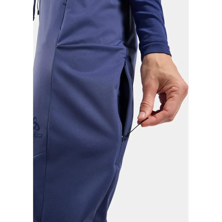 Odlo Hosen-- Women's Zeroweight Pro Windproof Warm Pants - Langlaufhose Skipper Blue