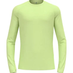 Odlo Laufbekleidung|Shirts, Hemden & Longsleeves-- X-Alp PW 115 T-Shirt Crew Neck L/S - Laufshirt Shadow Lime Melange