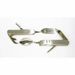 Origin Outdoors - Biwak Survival Besteck - Besteck-Set Metallic / Black Discount