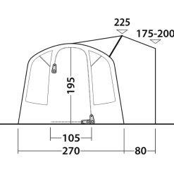 Outwell Zelte-- Talladega Air - Busvorzelt Grey