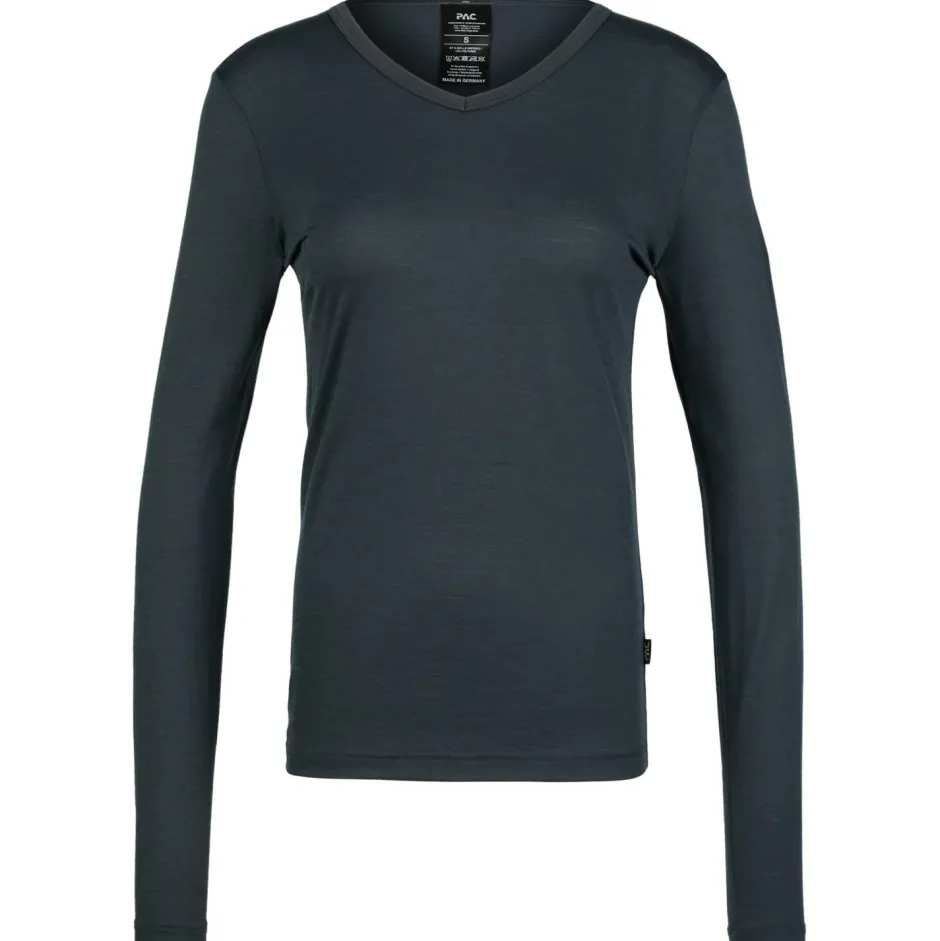 P.A.C. Trekkingbekleidung|Alltagsbekleidung-- Women's Merino T-Shirt L/S - Merinounterwäsche Grey Melange