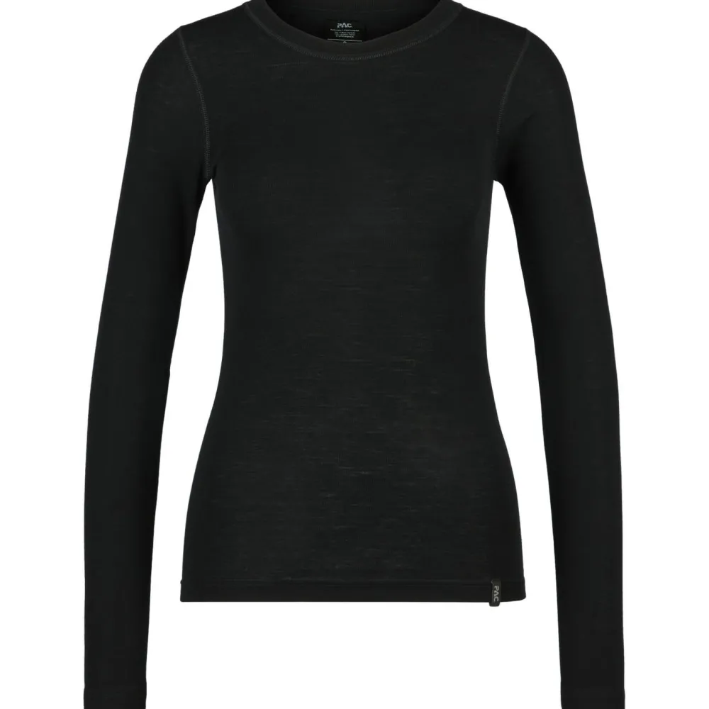 P.A.C. - Women's 100% Merino Unterwäsche L/S - Merinounterwäsche Black New